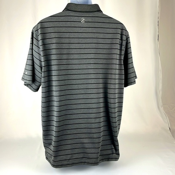 IZOD Perform Xtreme Function Golf Cool FX Polo Golf Shirt Black/Gray Size XL - Picture 2 of 14